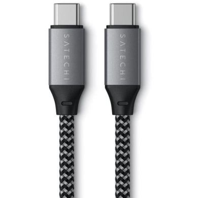 Кабель для синхронiзацii Satechi USB-C to USB-C 100W Space Gray 2 m ST-TCC2MM