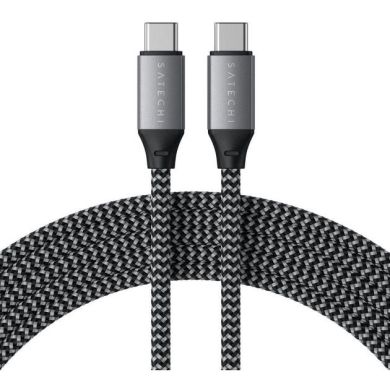 Кабель для синхронiзацii Satechi USB-C to USB-C 100W Space Gray 2 m ST-TCC2MM
