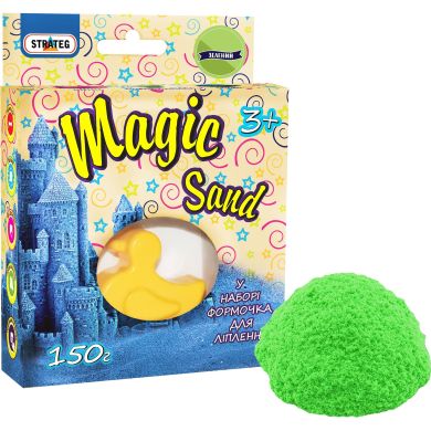 Кінетичний пісок Magic sand з формочкою 0,150 кг, у кор-ці 14см-11см-3,2см STRATEG 39305