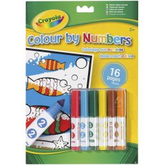 Книга-раскраска по номерам с мини-фломастерами , Crayola 256251.012