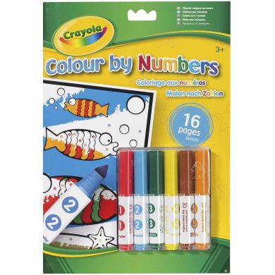 Книга-раскраска по номерам с мини-фломастерами , Crayola 256251.012