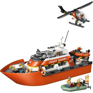 Конструктор LEGO City Рятувальний катер і гелікоптер берегової охорони 60504