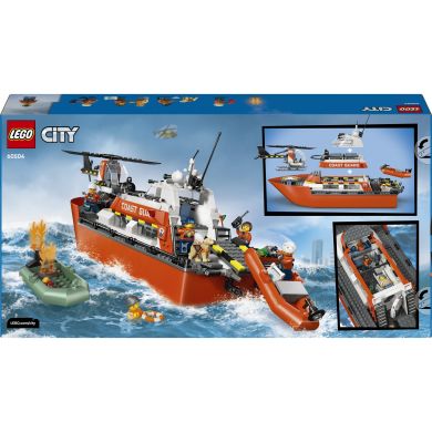 Конструктор LEGO City Рятувальний катер і гелікоптер берегової охорони 60504