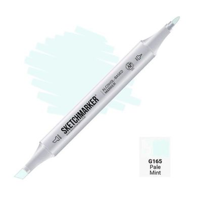 Маркер Sketchmarker 2 пера тонкое и долото Pale Mint Бледная мята SM-G165