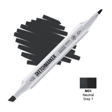 Маркер спиртовий двосторонній Sketchmarker, Нейтральний сірий 1 SM-NG1