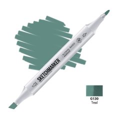 Маркер спиртовой двухсторонний Sketchmarker Teal SM-G130