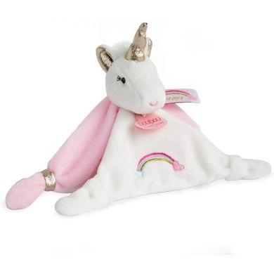 Мягкая игрушка-комфортер DouDou et Compagnie Единорог Lucie, DC3312, Белый