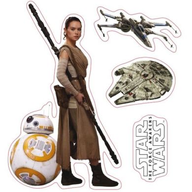 Наклейки Abystyle Зоряні війни BB8/Rey, 16х11 см / 2 листа ABYDCO359