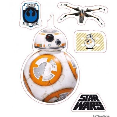 Наклейки Abystyle Зоряні війни BB8/Rey, 16х11 см / 2 листа ABYDCO359