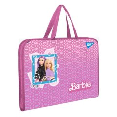 Папка-портфель Yes FC на молнии с тканевыми ручками Barbie розовый YES 492240