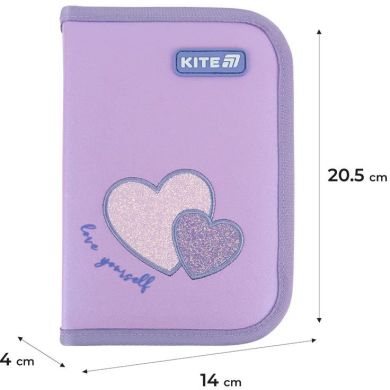 Пенал Kite 1 відділення, 1 відвороти, без наповнення 621 Sweetheart K25-621-1