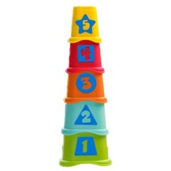 Пирамидка-сортер Chicco Stacking Cups 09373.00, Разноцветный