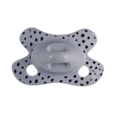 Пустушка силіконова Difrax Natural Newborn 0+ місяців, Stone_dots 113 Stone_dots, Сірий