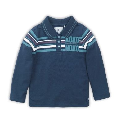 Рубашка-поло детская синяя с длинными рукавами 104 Koko Noko D36809-37