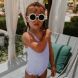 Цілісний купальник Леопард Ліловий 98/104 Swim Essentials 2023SE617