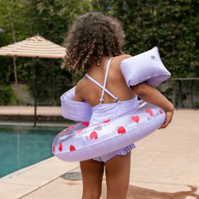 Цілісний купальник Леопард Ліловий 98/104 Swim Essentials 2023SE617