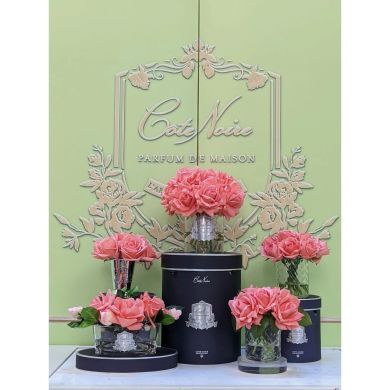 Аромат для приміщення 7 Троянд White Peach у склянці SILVER Cote noire SMB05
