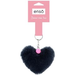 Брелок на ключи с помпоном ENSO (Энсо) СЕРДЦА ТЕМНО-СИНИЙ 9350221