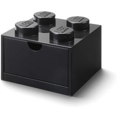 Чотирьохточковий чорний контейнер висувна шухлядка Х4 Lego 40201733