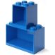 Декоративна полка для зберігання книг подвійна Х8 Х4 синя Lego 41171731