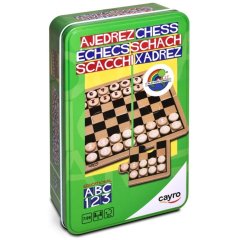 Деревянные шахматы в металлической коробке (дорожный вариант) CAYRO 119