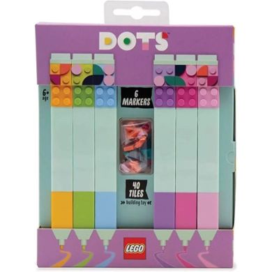 Фломастеры, 6шт + 40 деталей LEGO Dots 4010075-52797