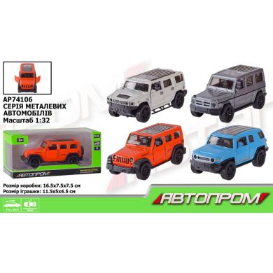 Іграшка машина арт AP74106 АВТОПРОМ 1:32 4 вида мікс у короб.16 5*7 5*7 5см