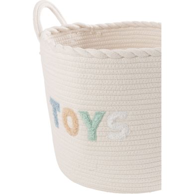 Кошик для іграшок COTTON WH/BL S (30x30x27см) J-LINE C61588
