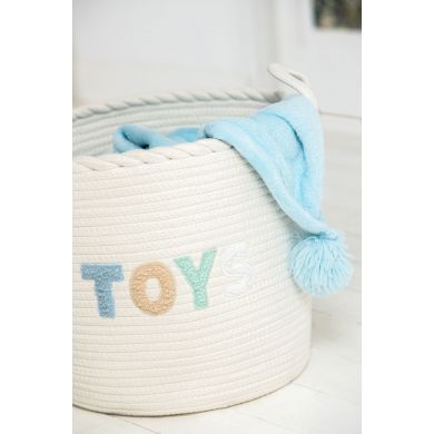 Кошик для іграшок COTTON WH/BL S (30x30x27см) J-LINE C61588