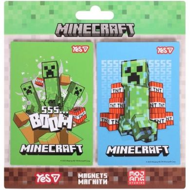 Магніти Yes Minecraft, 6х9 см, 2 шт YES 708552