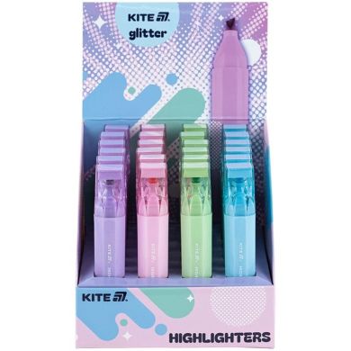 Маркер Highlighter, Kite Creative Glitter K24-1146