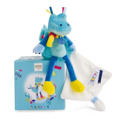 Мягкая игрушка Doudou Tropicool Крокодил с платком DC3286