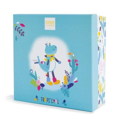 Мягкая игрушка Doudou Tropicool Крокодил с платком DC3286