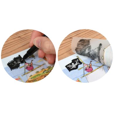 Набор переводных наклеек Scribble Down с онлайн приложением Остров пиратских сокровищ SD/20