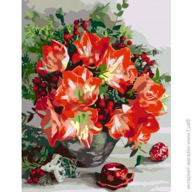 Набор-стандарт, картина по номерам, Flowers, 35х45см, ROSA START N00013554