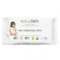 Органічні вологі серветки без запаху Eco by Naty 56 шт 245012