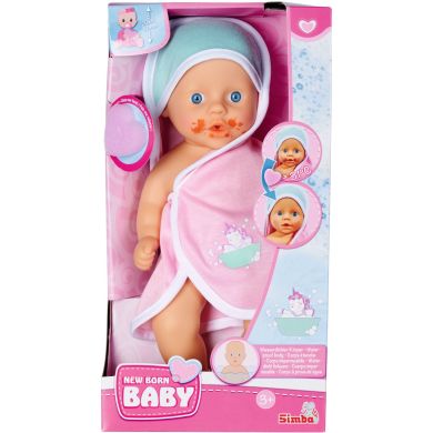 Пупс New Born Baby Купання з функцією зміни кольору, аксес., 30 см, 3+ Simba 5030006