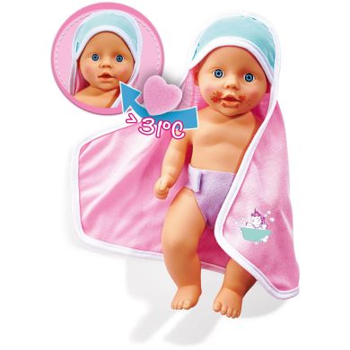 Пупс New Born Baby Купання з функцією зміни кольору, аксес., 30 см, 3+ Simba 5030006
