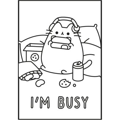 Раскраска А4 Yes Pusheen с наклейками, 8 страниц 743229