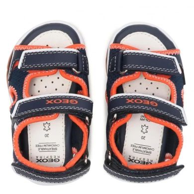 Сандали детские на мальчикаи Geox синий с оранжевым для мальчик р. 20 B150GA-0BC14-C4074