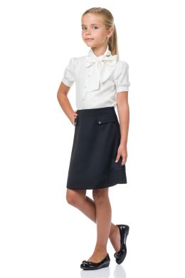 Школьная юбка детская с клапанами черная 116 Ш-10Ч