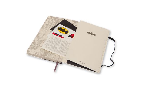 Записна книжка Moleskine Batman 13 х 21 см 240 сторінок в лінію Біла LEBA01QP060