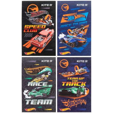 Блокнот-планшет, A6, 50 аркушів, безлін Hot Wheels Kite HW23-195