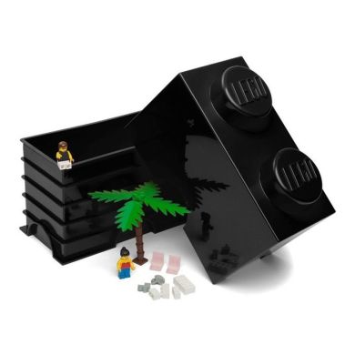 Двухточечный черный контейнер для хранения Х2 Lego 40021733