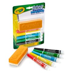 Набор фломастеров для сухого стирания со щеткой (washable) Crayola 256417.012