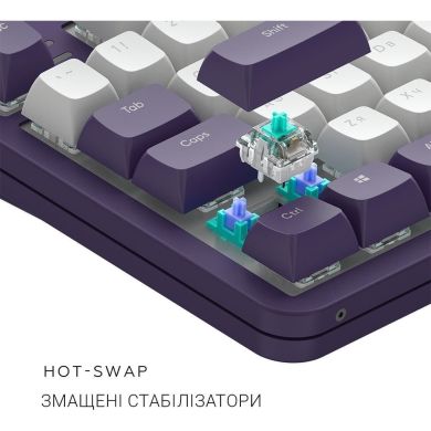 Ігрова клавіатура DARK PROJECT ALU87 Violet ENG/UA (DPKB_VIOLET_ 87_ANSI_UA)