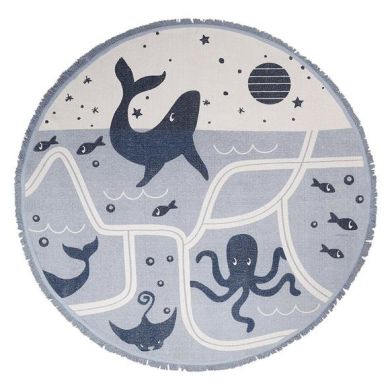 Круглий килимок Nattiot Little Deep Blue 120 см 1047450403