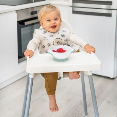 Мисочка з присоскою та ложечкою Бірюзовий 300 мл BabyOno 1063/04, Бірюзовий