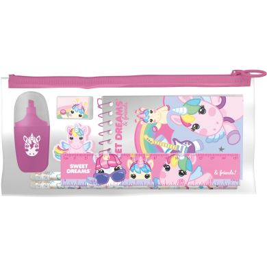 Набір канцелярського приладдя 7 штук в сумці Sweet Dreams & friends KL11542