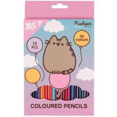 Олівці кольорові Yes 18/36 кольорів Pusheen. Balloons 290751